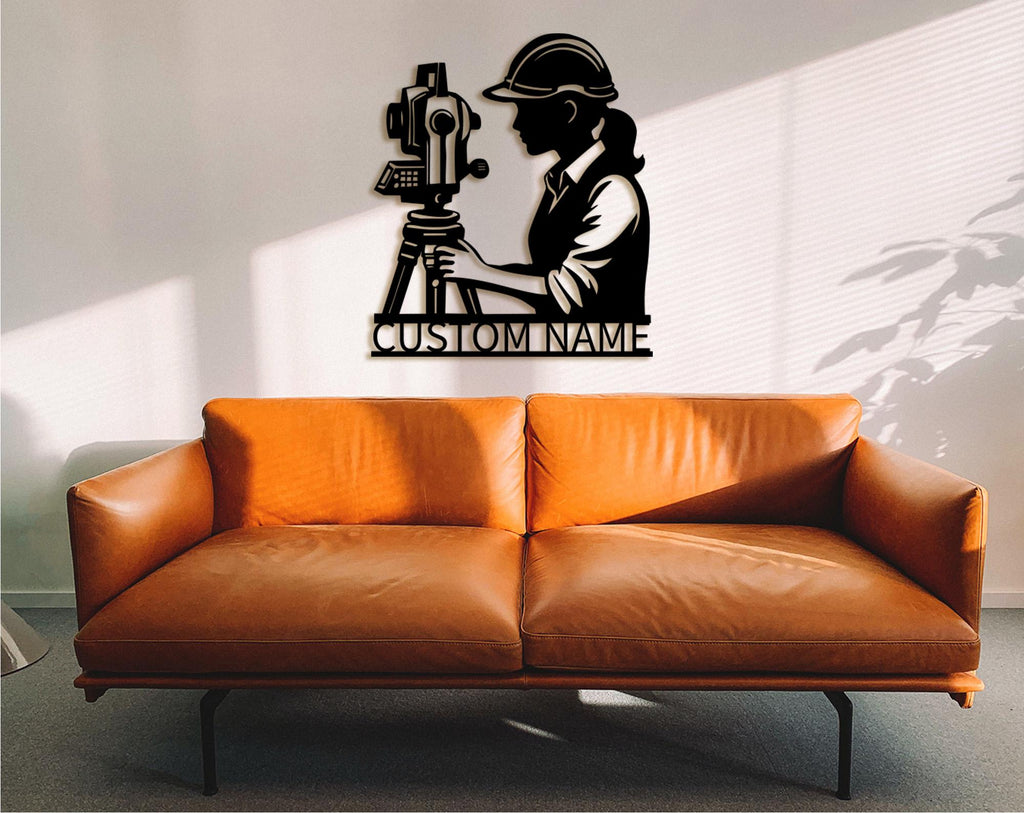 Personalized Surveyor Wood Wall Art: Engineer Gift, Mountain Topography