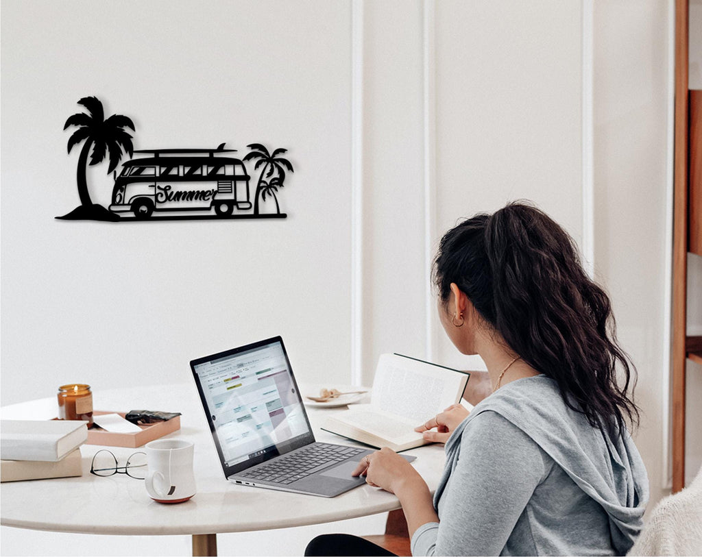Beach Life Wood Wall Art: Tropical Palm Tree Decor
