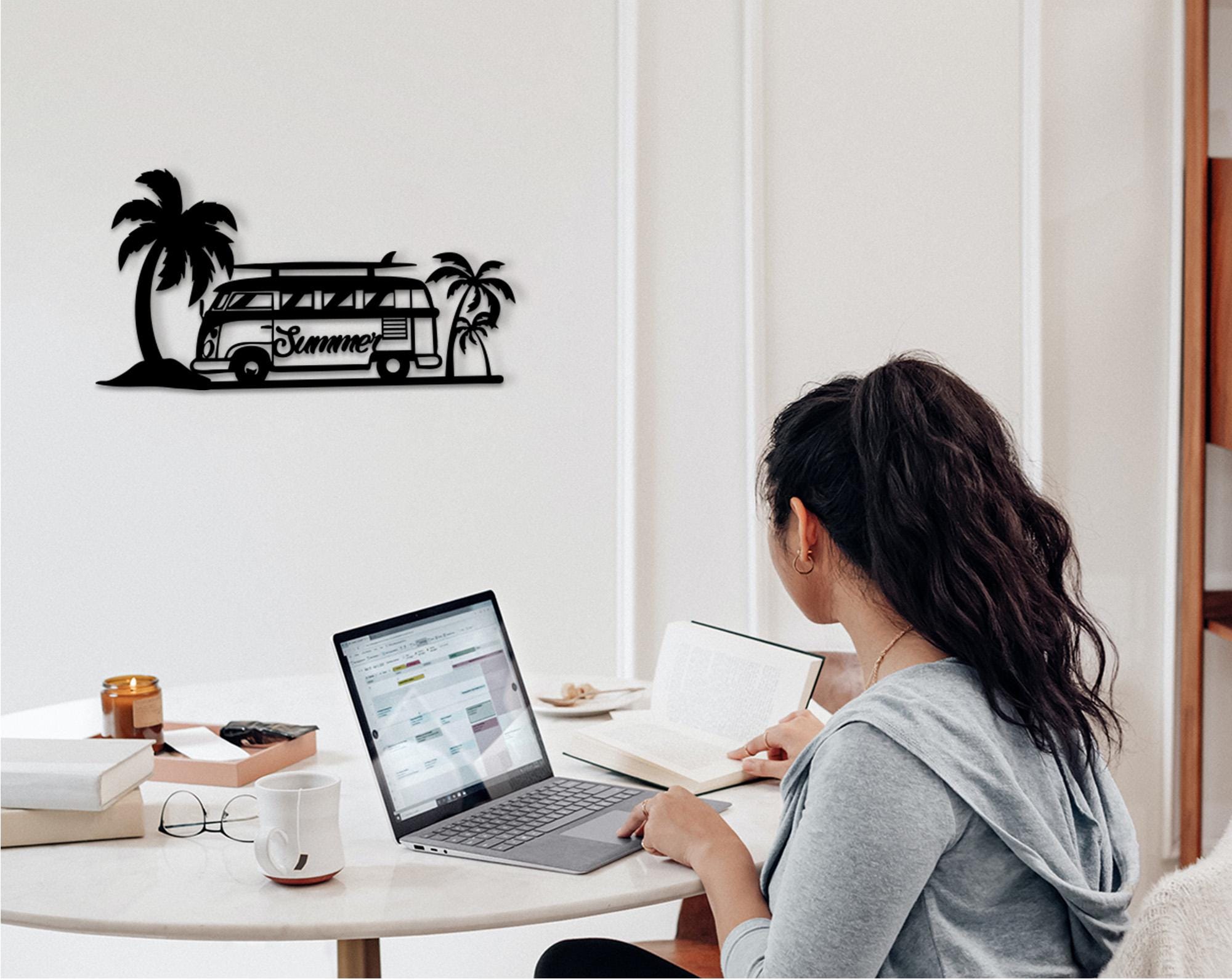 Beach Life Wood Wall Art: Tropical Palm Tree Decor