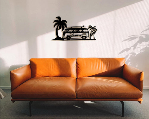 Beach Life Wood Wall Art: Tropical Palm Tree Decor