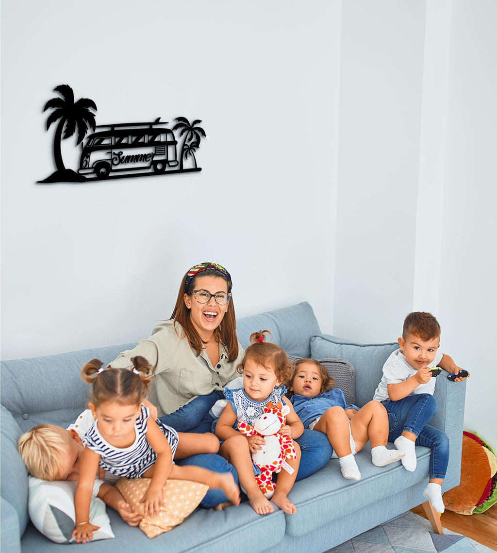 Beach Life Wood Wall Art: Tropical Palm Tree Decor