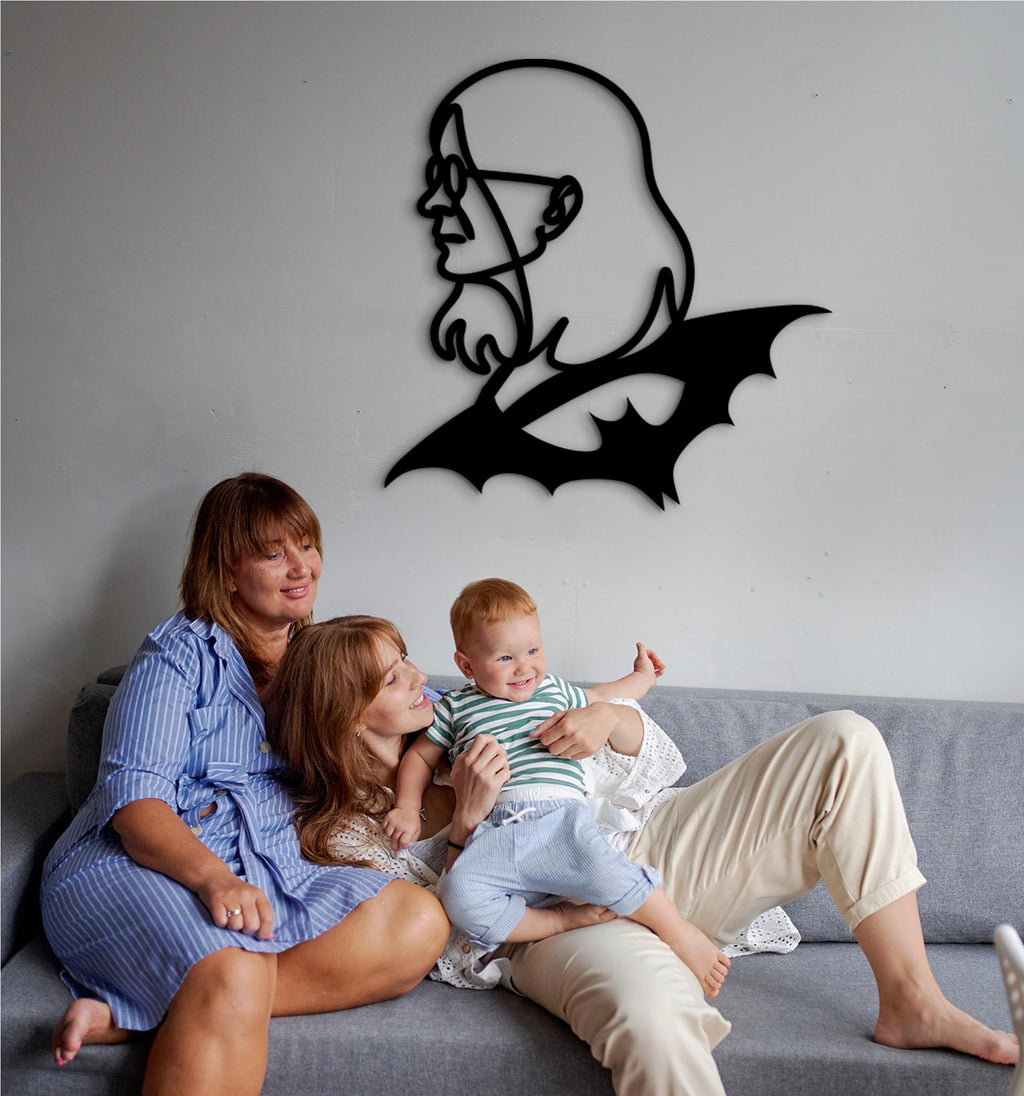 Prince of Darkness Wood Wall Art: Heavy Metal Decor