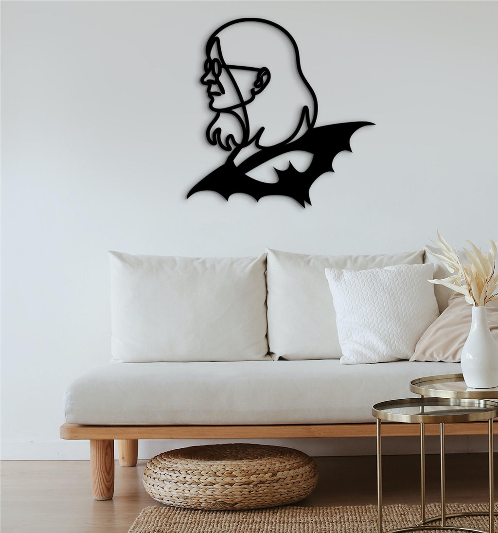 Prince of Darkness Wood Wall Art: Heavy Metal Decor