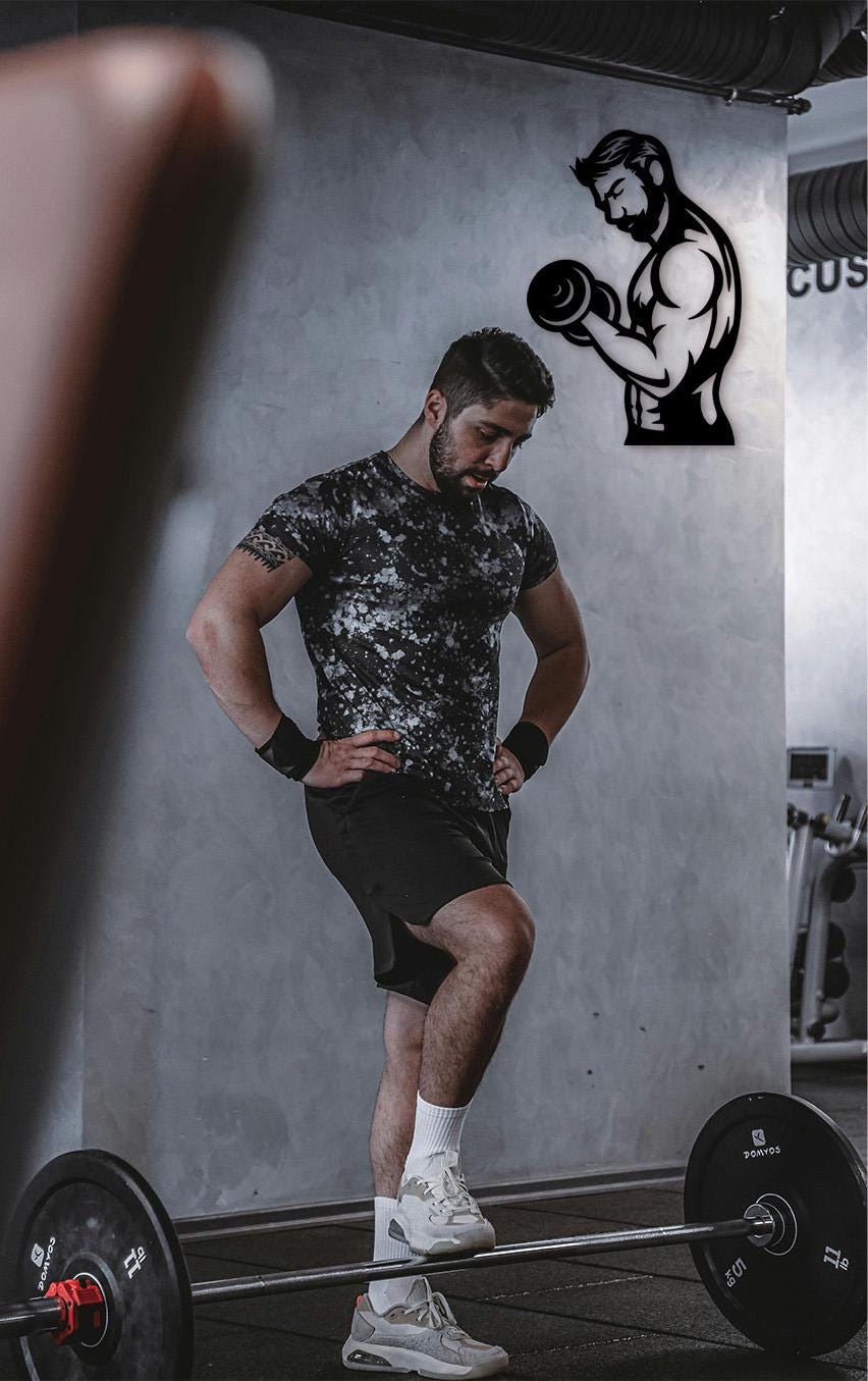 Gym Wood Wall Art, Fitness Motivation Decor