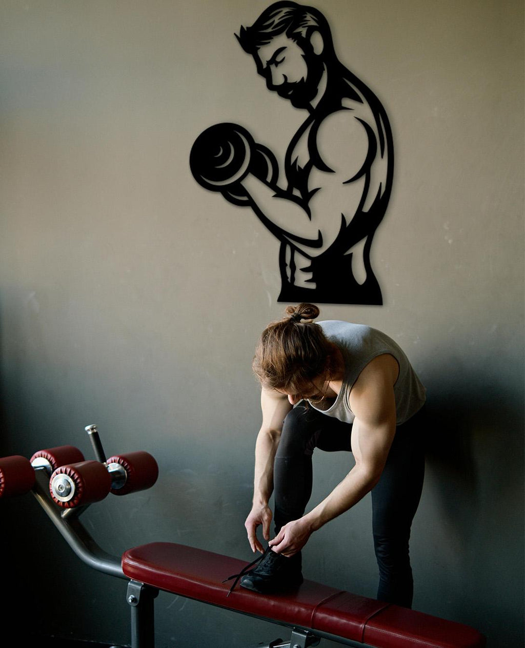 Gym Wood Wall Art: Fitness Room Motivation Decor