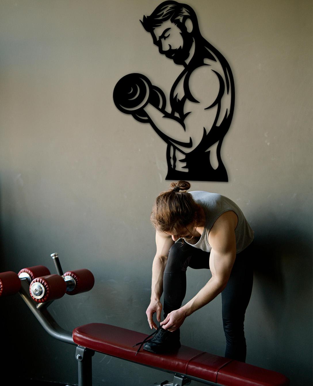 Gym Wood Wall Art, Fitness Motivation Decor