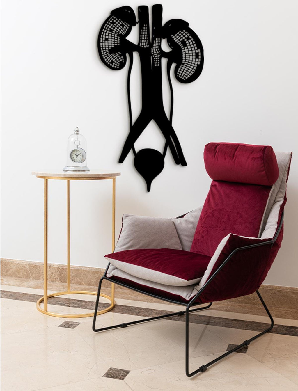 Urinary Tract Wood Wall Decor – Anatomical Art, Medical Gift