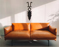 African Symbol Wood Wall Decor: Boho Office Art