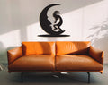 Kokopelli Moon Wood Sign: Native American Wall Decor