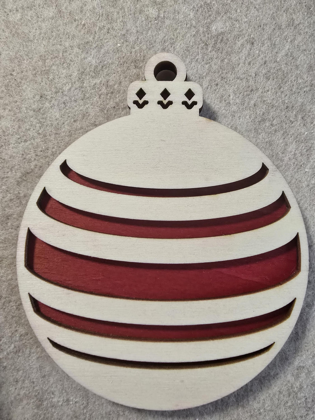 Set Christmas Ball Wooden Ball Ornament: Handmade Holiday Wall Decor