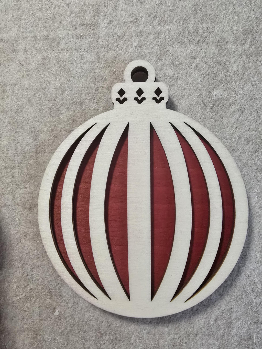 Set Christmas Ball Wooden Ball Ornament: Handmade Holiday Wall Decor