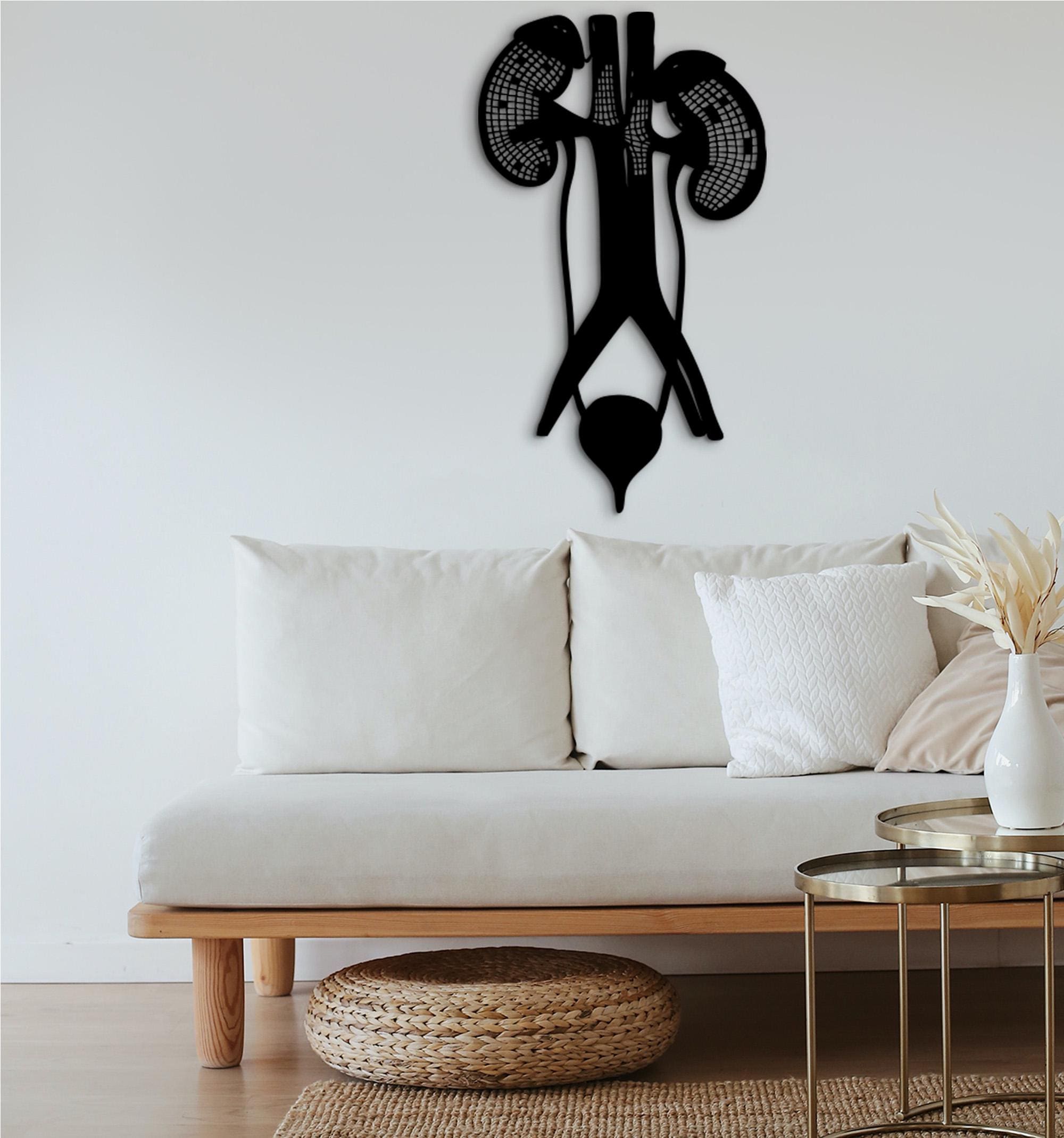 Urinary Tract Wood Wall Decor – Anatomical Art, Medical Gift