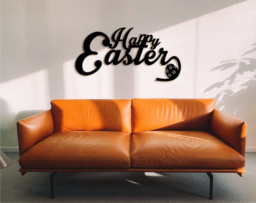 Happy Easter Wood Wall Decor: Laser Cut Holiday Art
