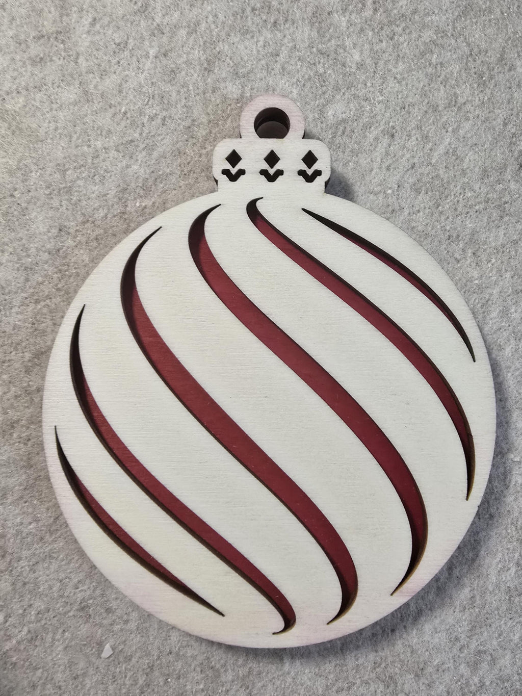 Set Christmas Ball Wooden Ball Ornament: Handmade Holiday Wall Decor
