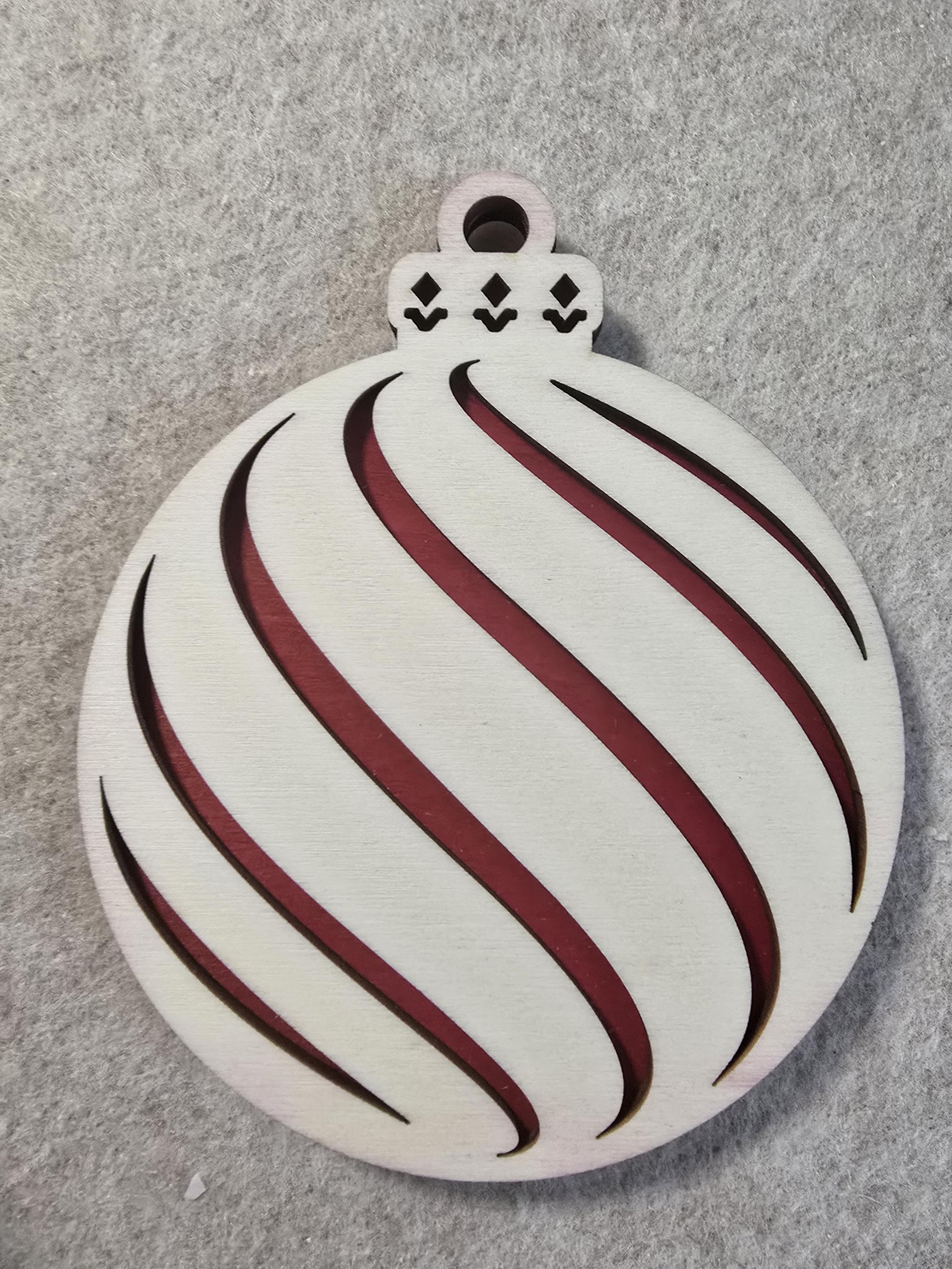 Set Christmas Ball Wooden Ball Ornament: Handmade Holiday Wall Decor