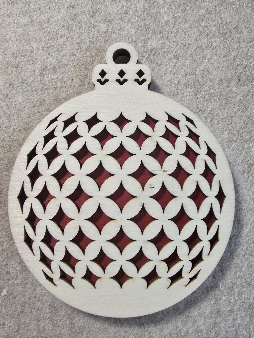 Set Christmas Ball Wooden Ball Ornament: Handmade Holiday Wall Decor