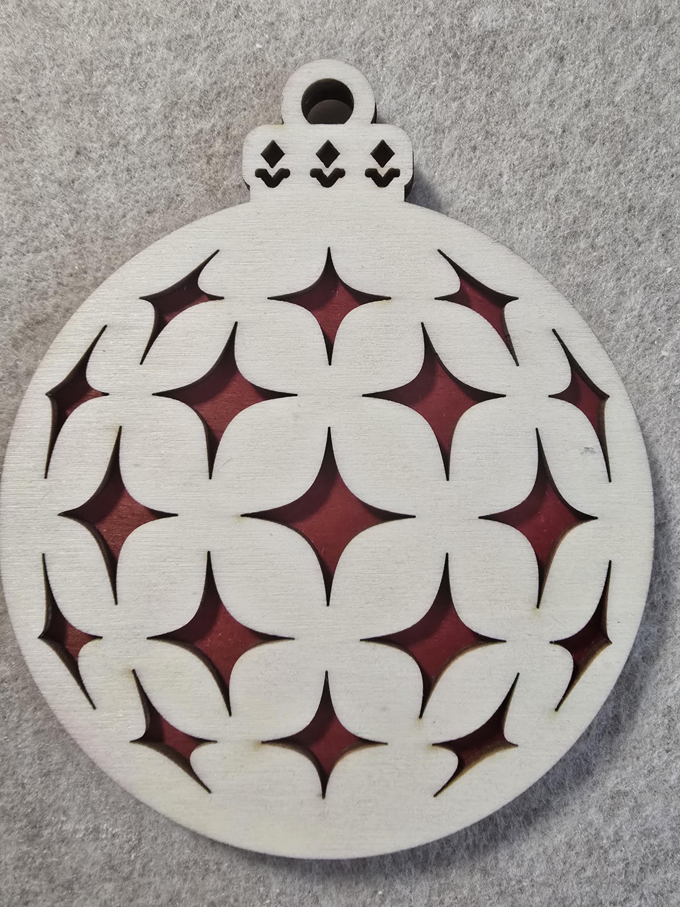 Set Christmas Ball Wooden Ball Ornament: Handmade Holiday Wall Decor