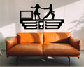 Personalized Wooden Medal Holder: Custom Marathon & Sports Trophy Rack