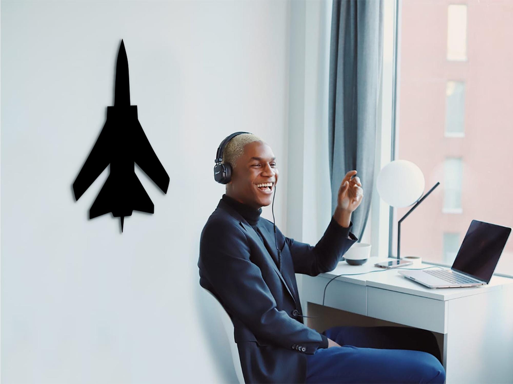 Jet Fighter Plane Wood Wall Art, Pilot Gift, Aviation Decor
