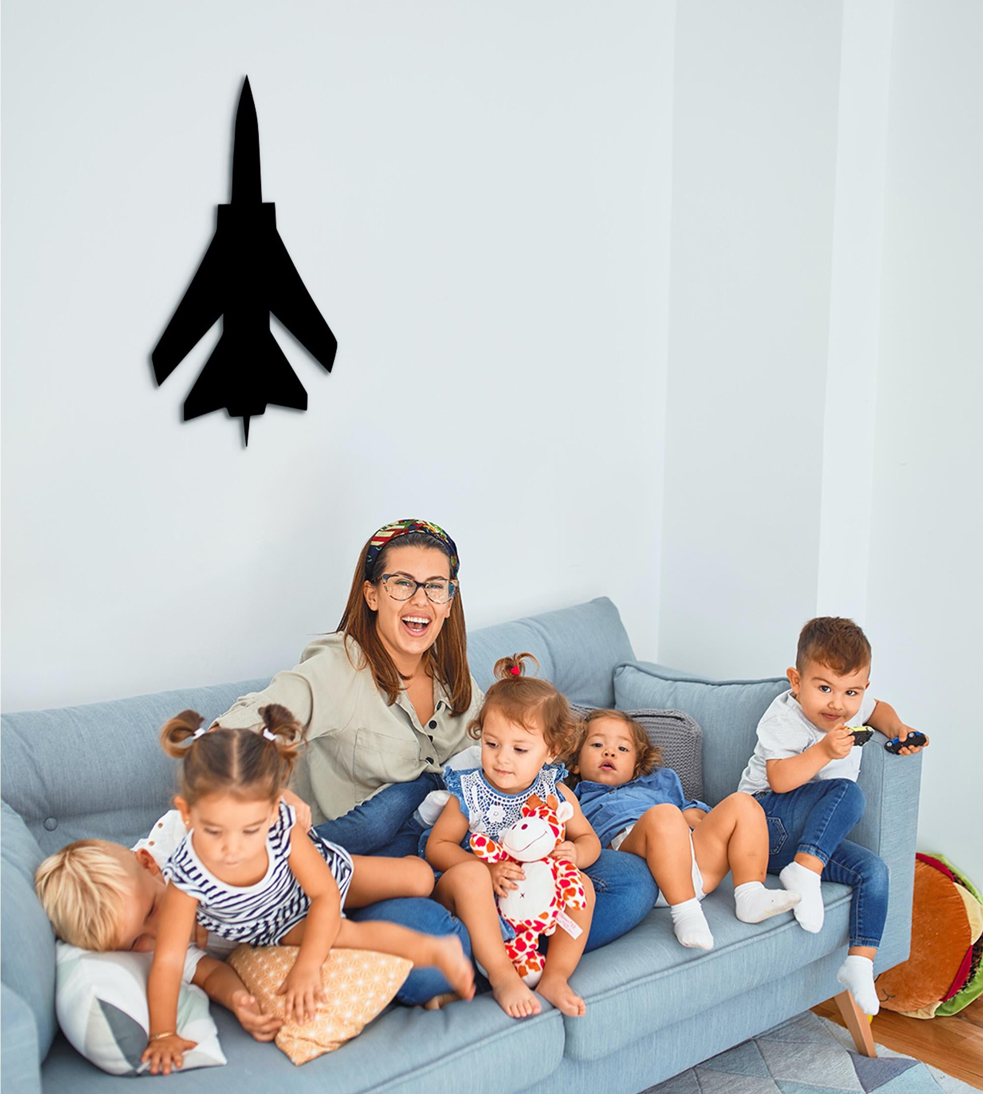 Jet Fighter Plane Wood Wall Art, Pilot Gift, Aviation Decor