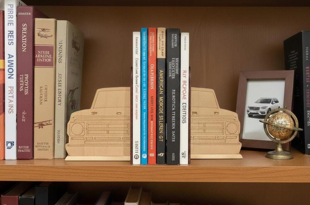 Ford F100 Wood Bookends: Laser Cut Birch Plywood