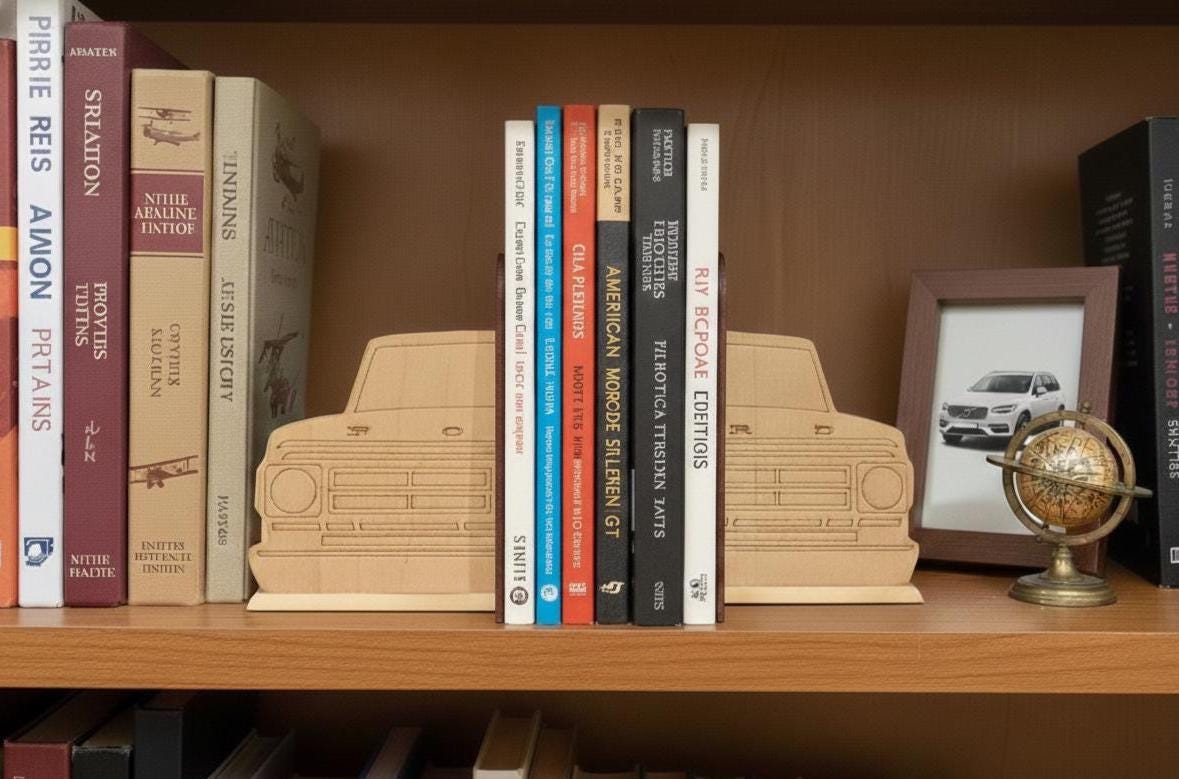 Ford F100 Wood Bookends: Laser Cut Birch Plywood