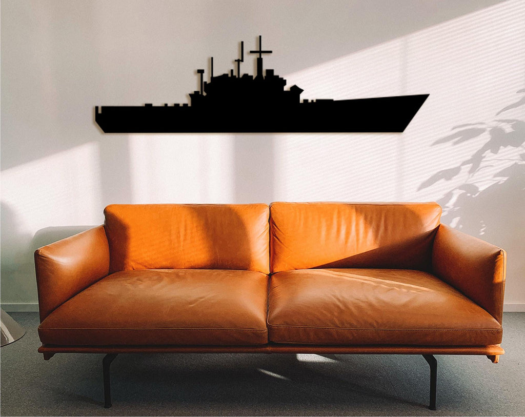 Bismarck Ship Wood Wall Art: Marine Veteran Gift