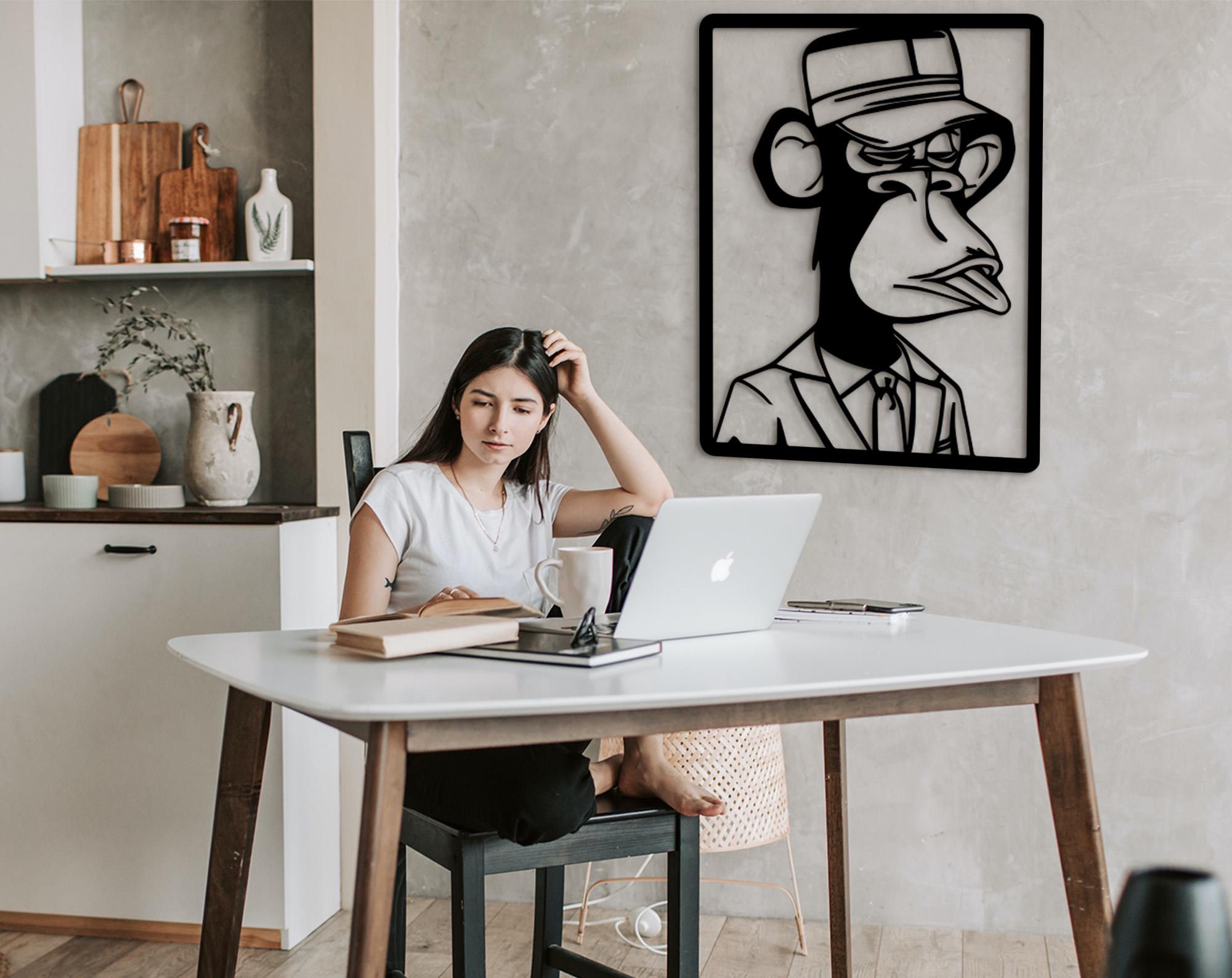 Modern Ape Wood Wall Art – Pop Culture Decor