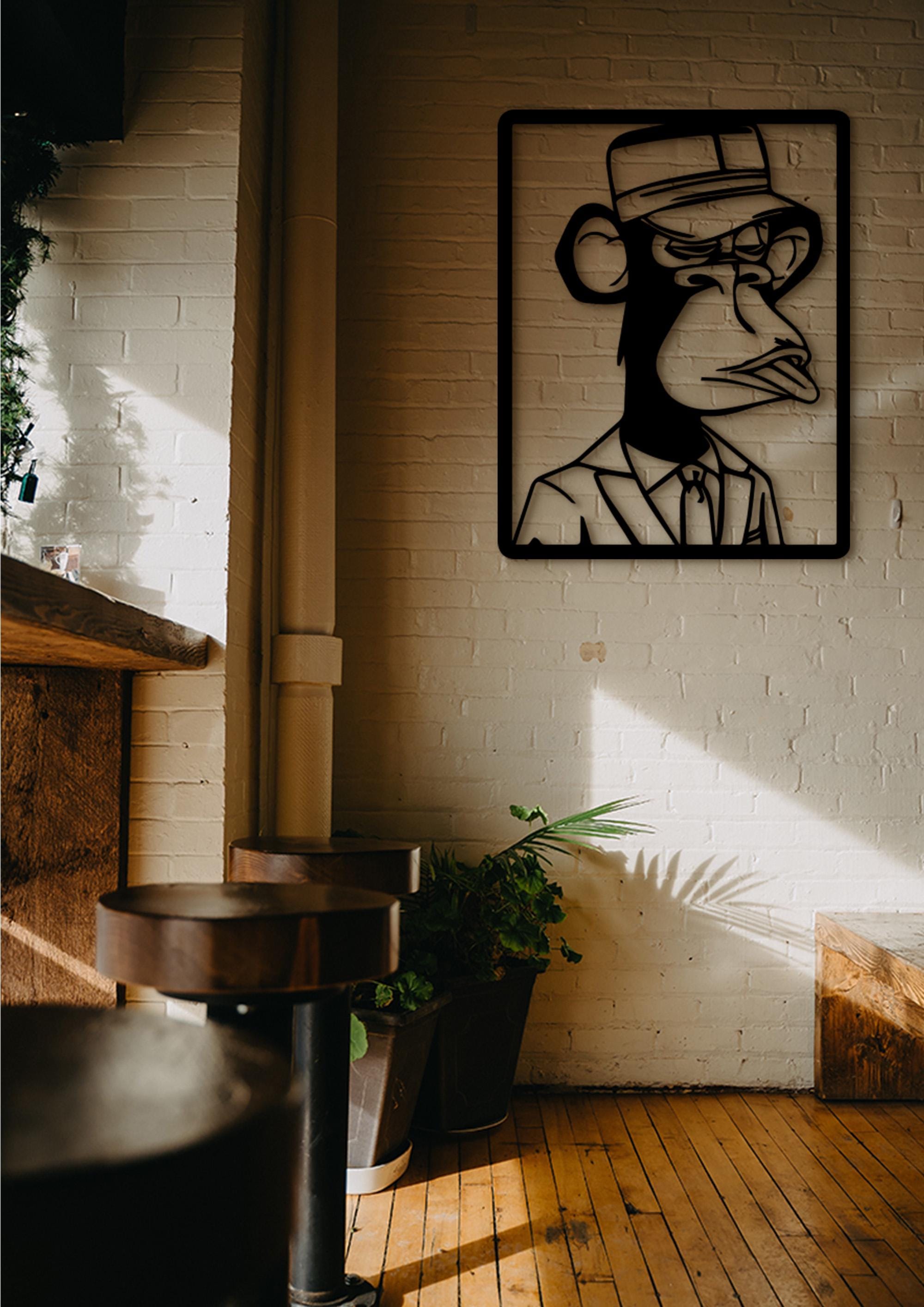 Modern Ape Wood Wall Art – Pop Culture Decor