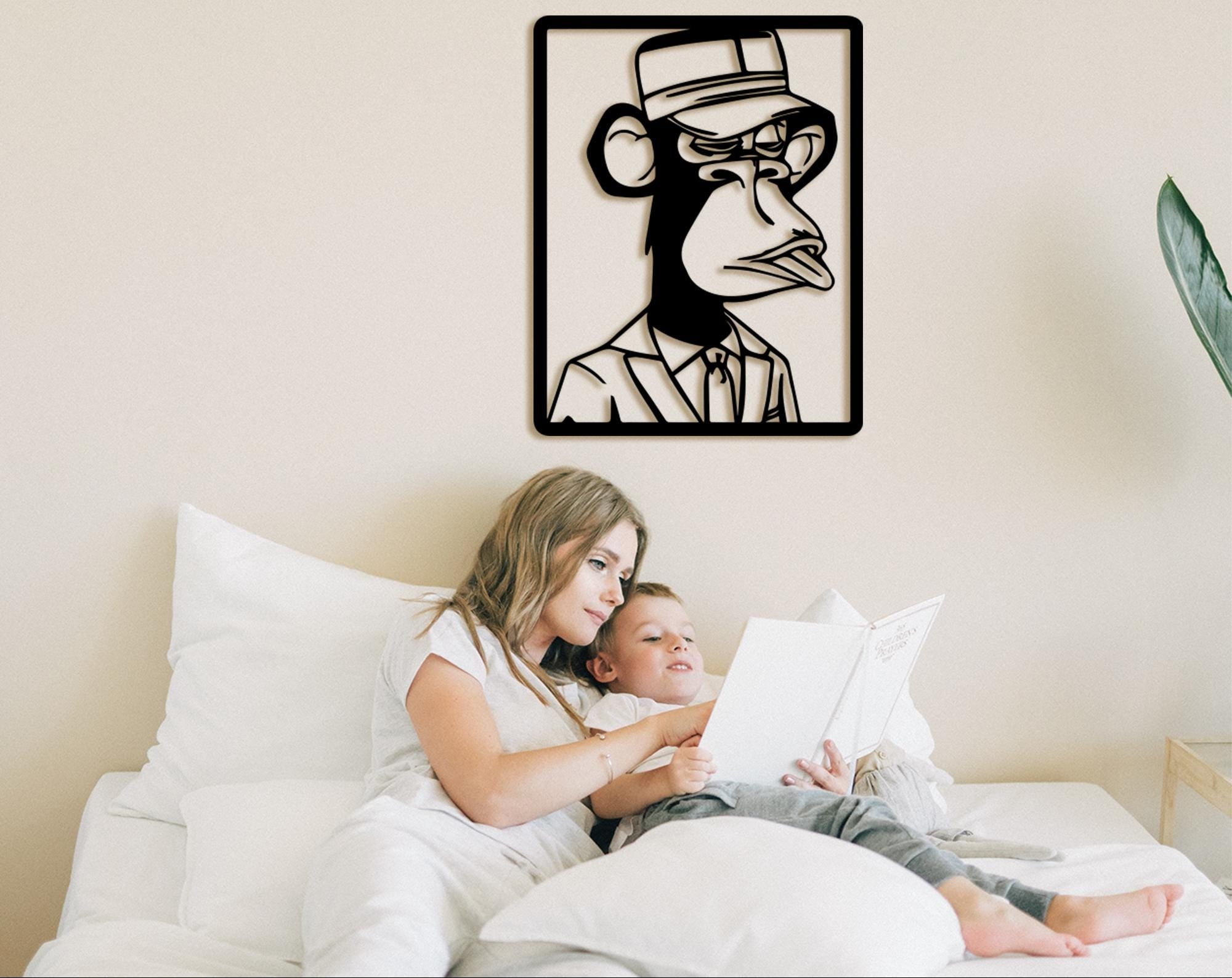 Modern Ape Wood Wall Art – Pop Culture Decor