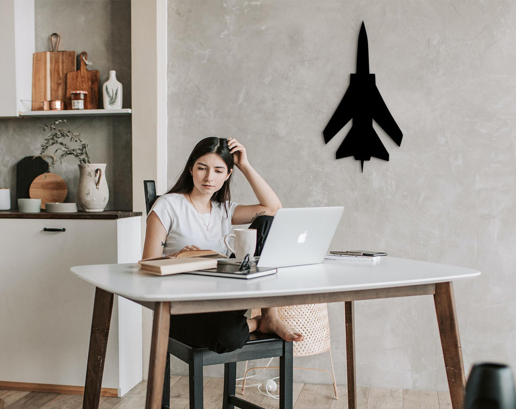 Jet Fighter Plane Wood Wall Art, Pilot Gift, Aviation Decor
