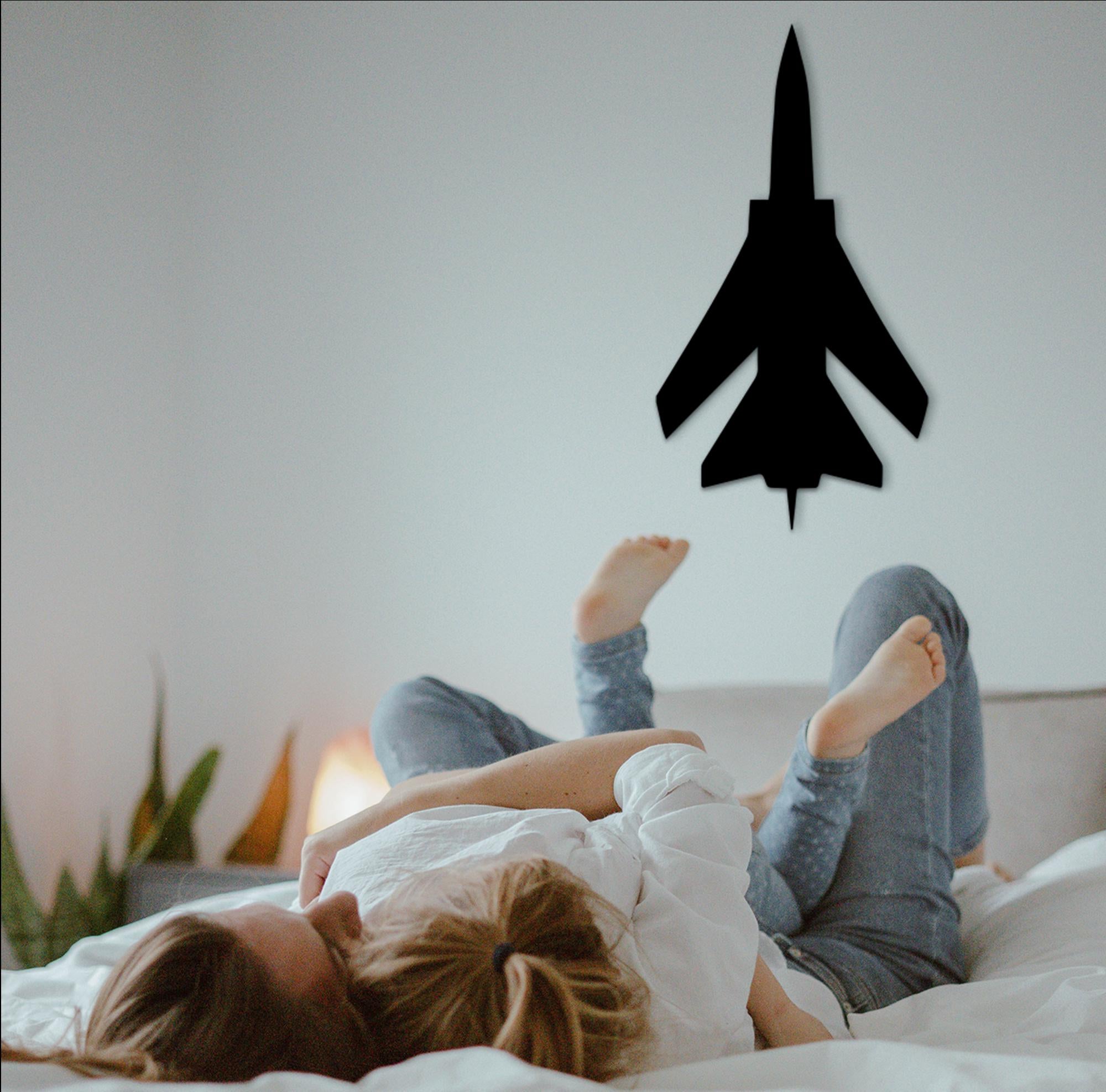 Jet Fighter Plane Wood Wall Art, Pilot Gift, Aviation Decor