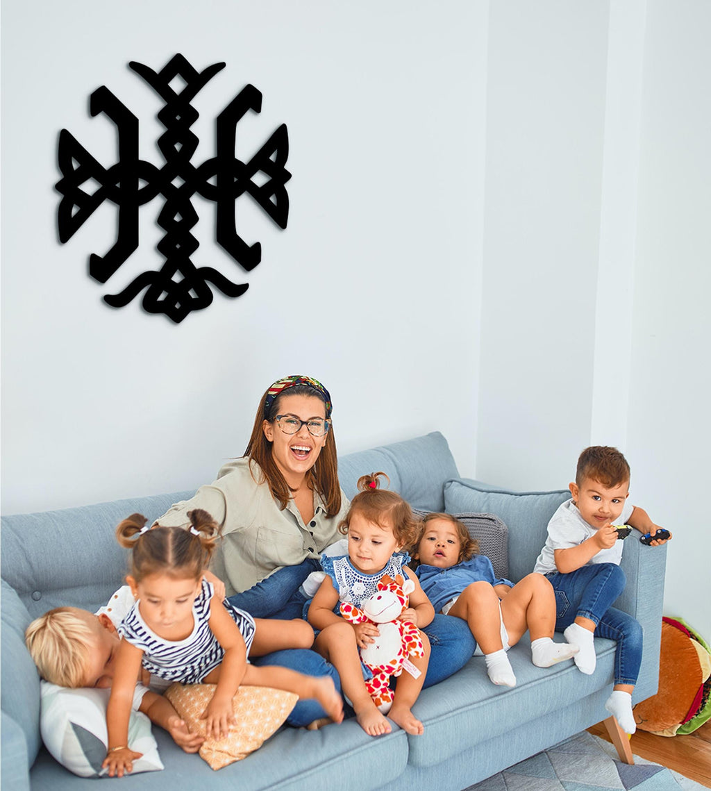 Nordic Bindrune Wood Wall Decor – Ancient Finnish Symbol
