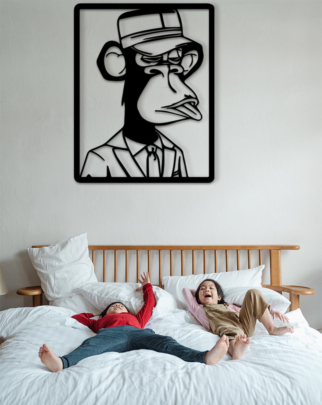 Modern Ape Wood Wall Art – Pop Culture Decor