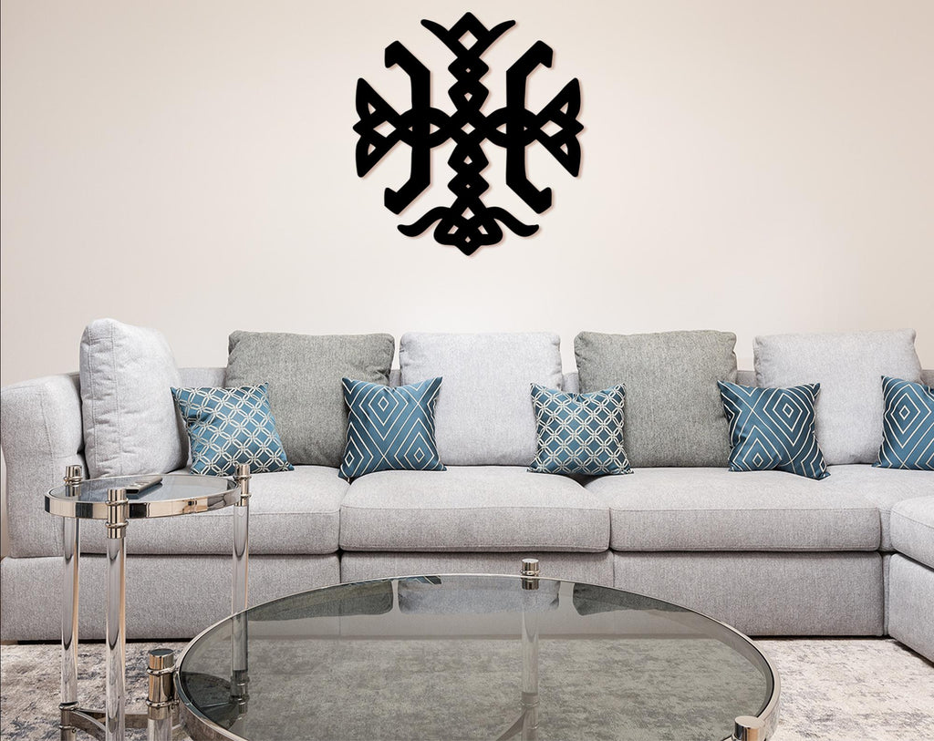 Nordic Bindrune Wood Wall Decor – Ancient Finnish Symbol