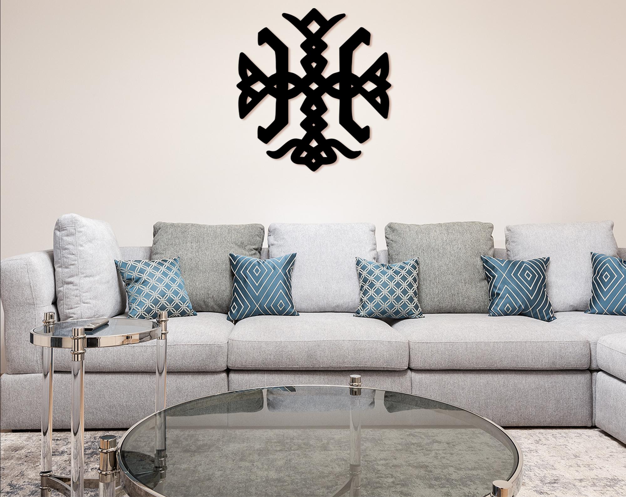 Nordic Bindrune Wood Wall Decor – Ancient Finnish Symbol