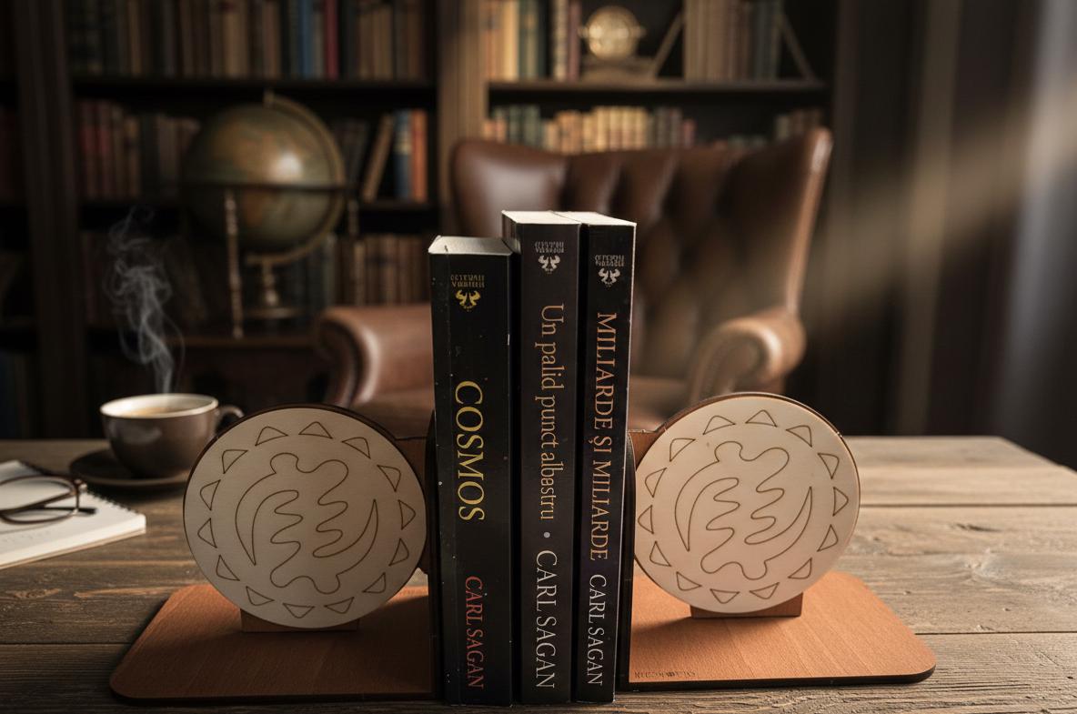 Gye Nyame Wooden Bookends, Adinkra Symbol, African Decor