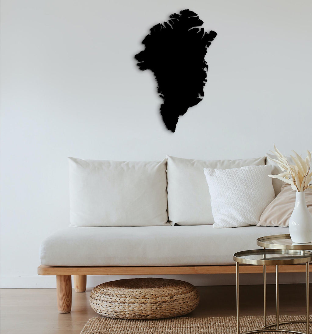 Greenland Wooden Map Wall Art, Nordic Decor, Travel Lover Gift