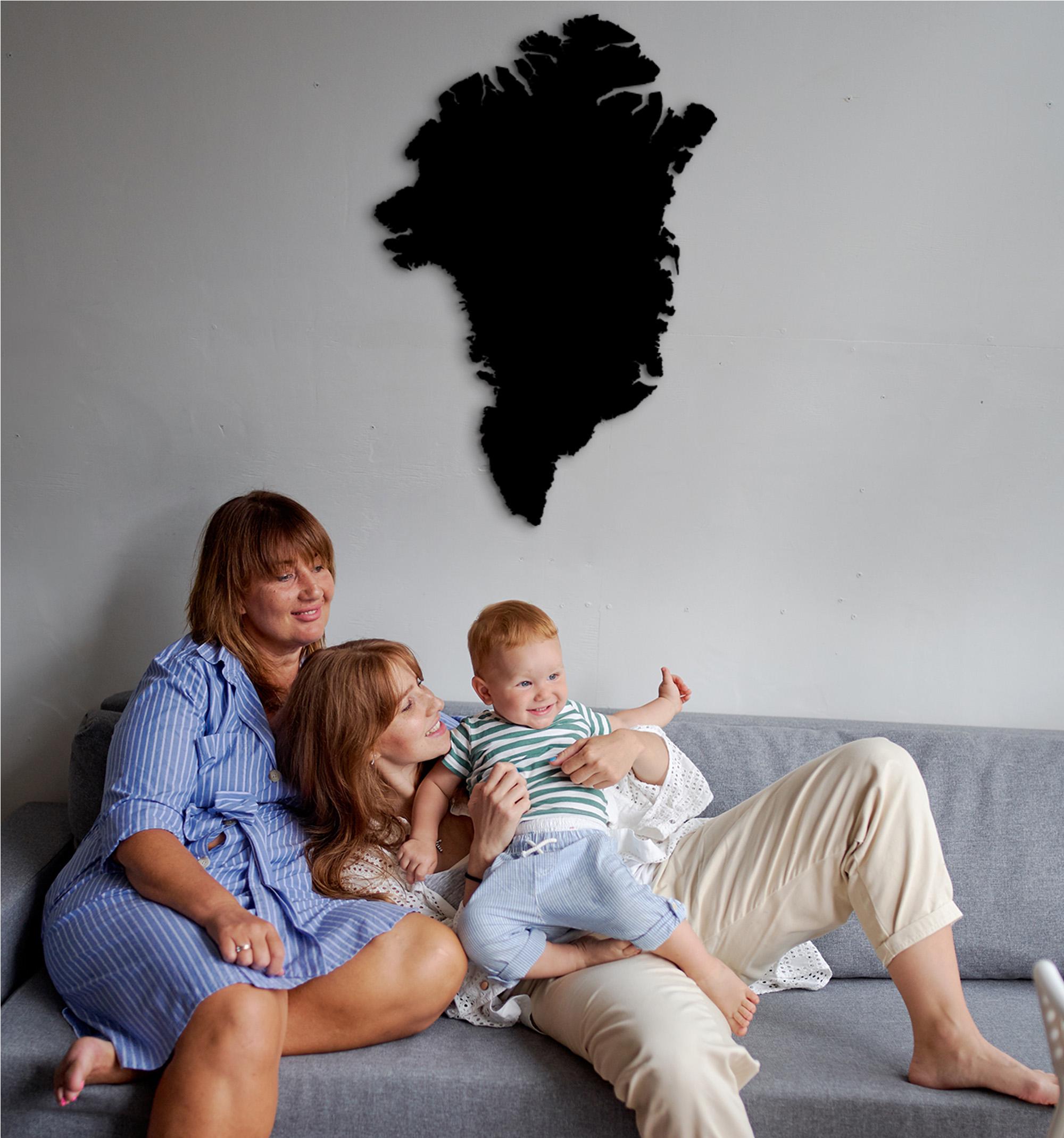 Greenland Wooden Map Wall Art, Nordic Decor, Travel Lover Gift
