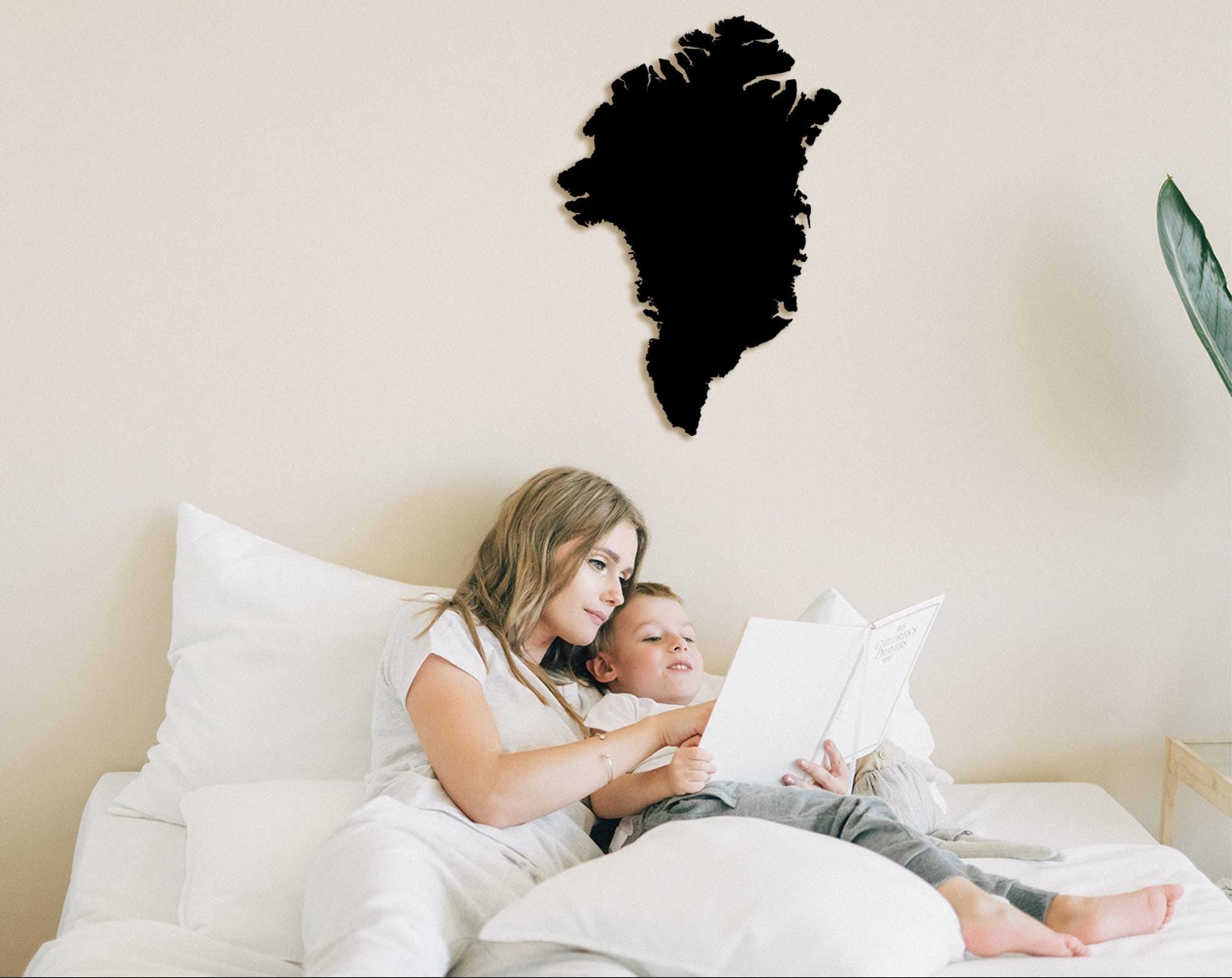 Greenland Wooden Map Wall Art, Nordic Decor, Travel Lover Gift