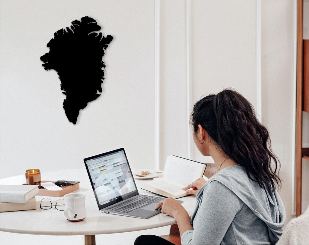 Greenland Wooden Map Wall Art, Nordic Decor, Travel Lover Gift