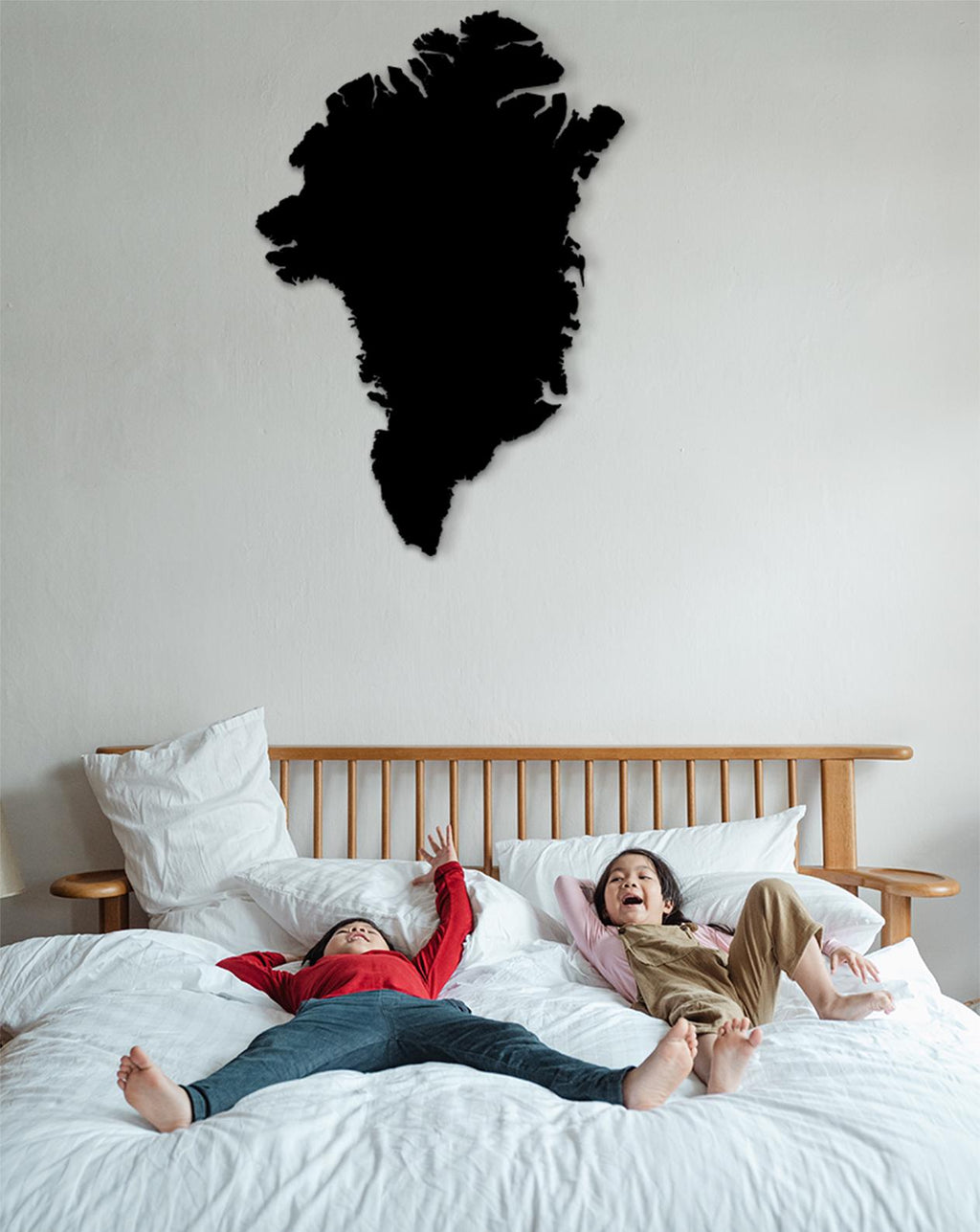 Greenland Wooden Map Wall Art, Nordic Decor, Travel Lover Gift