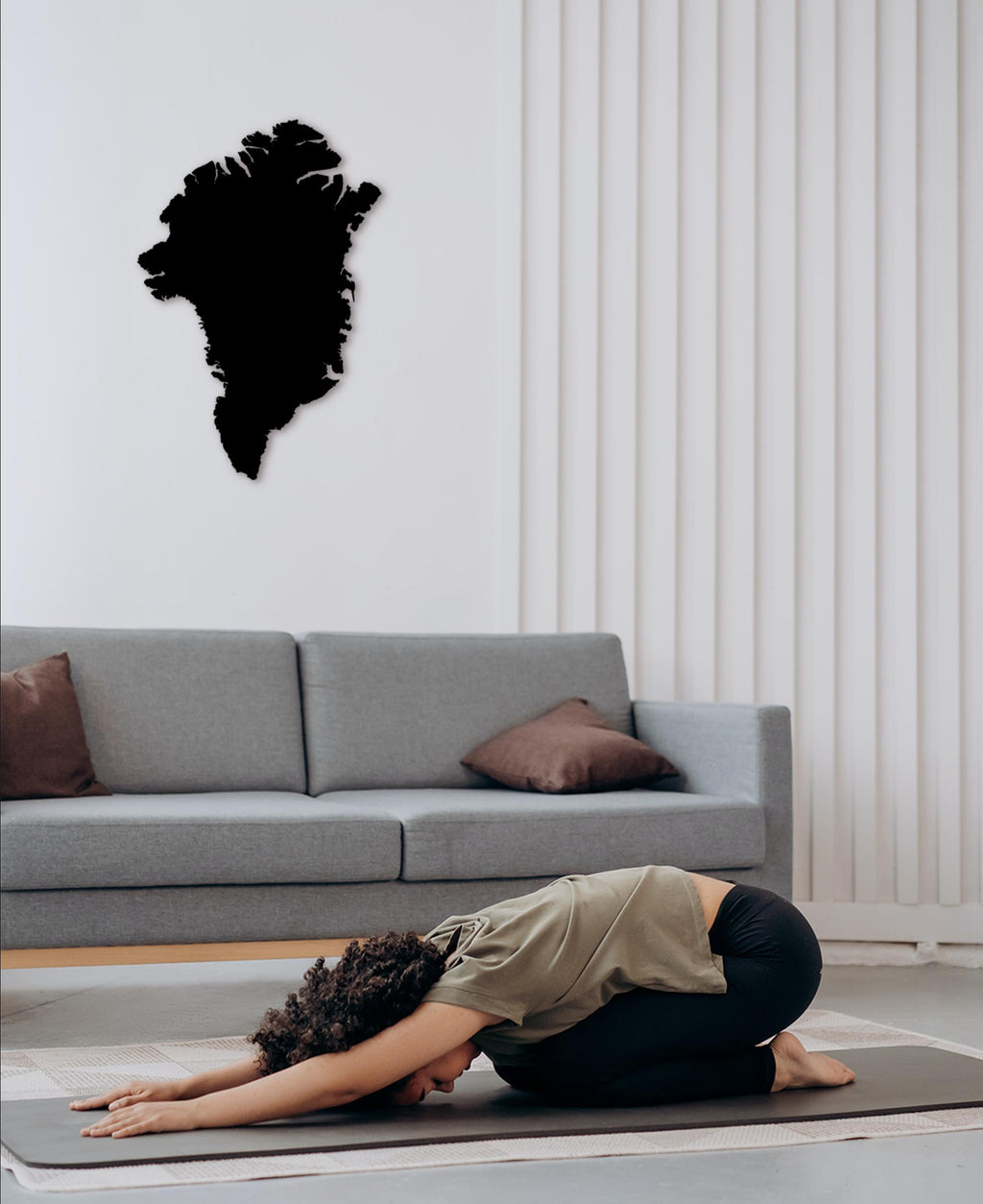 Greenland Wooden Map Wall Art, Nordic Decor, Travel Lover Gift