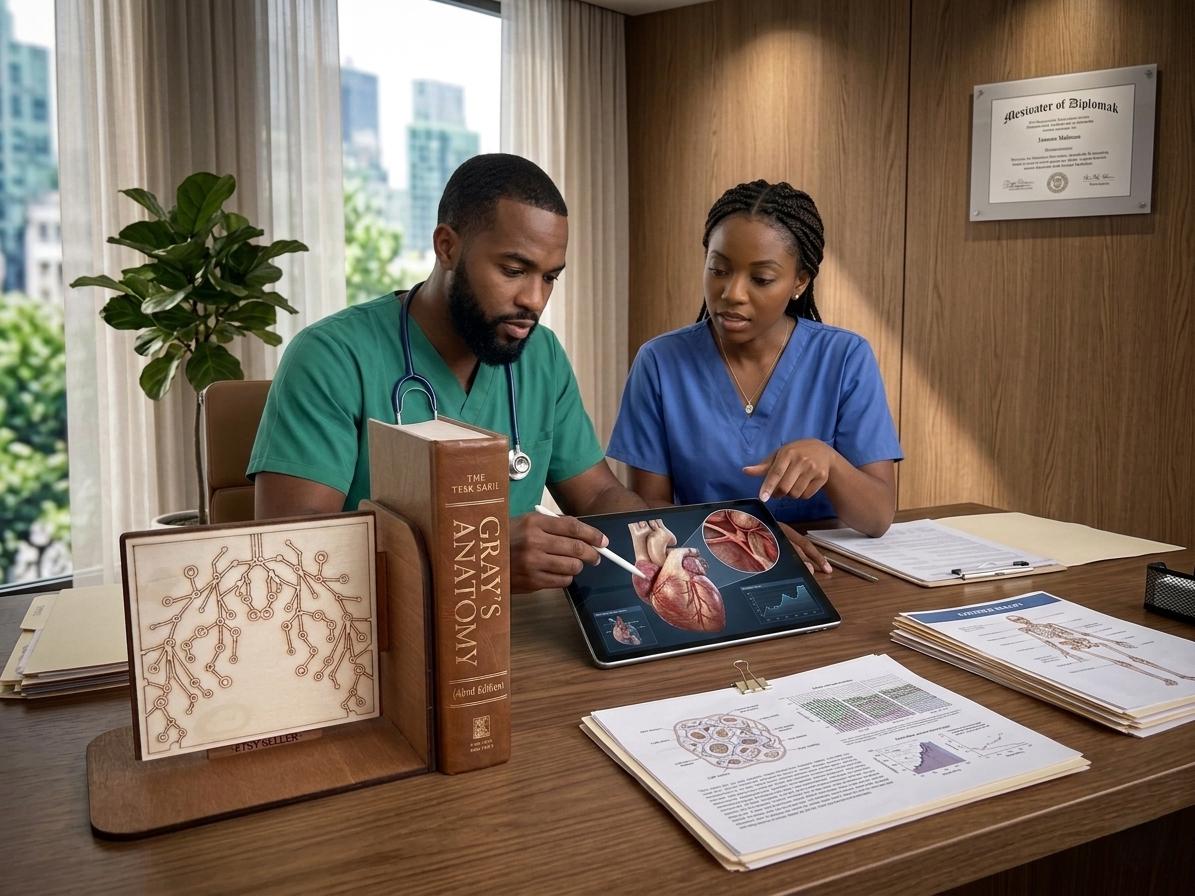 Wooden Lung Anatomy Bookends – Laser-Etched Medical Office Decor